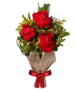 Arranjo 3 Lindas Rosas Vermelhas