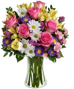 Luxuoso Mix de Flores do Campo no Vaso