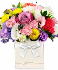 Arranjo de Mix de Flores no Box White
