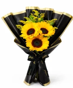 Radiante Buquê de 3 Girassóis