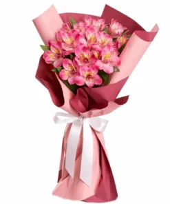 Buquê de Astromélias Cor de Rosa - Serenidade